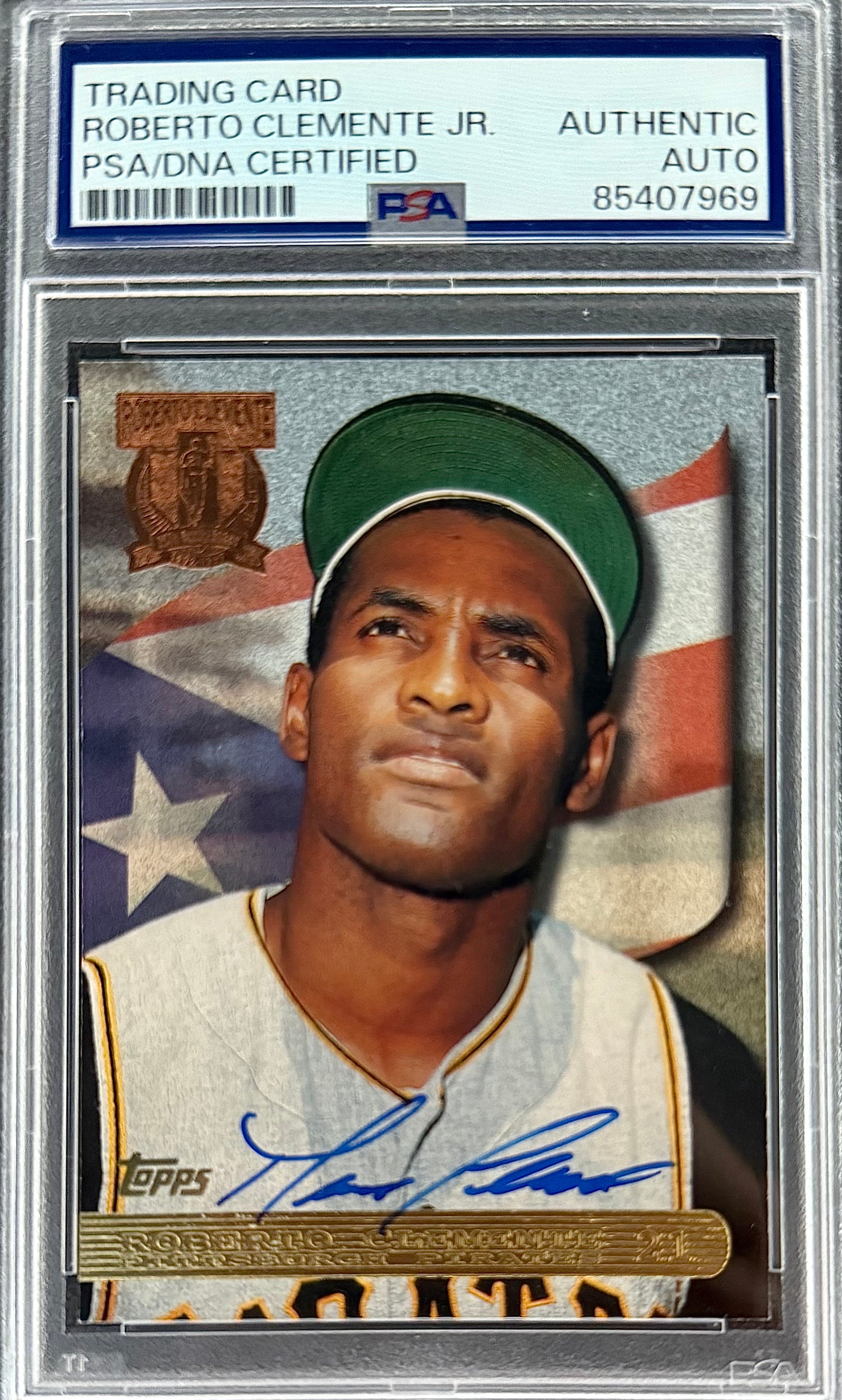 Roberto Clemente Jr. Signed Roberto Clemente 1997 Topps "25th Anniversary" Card