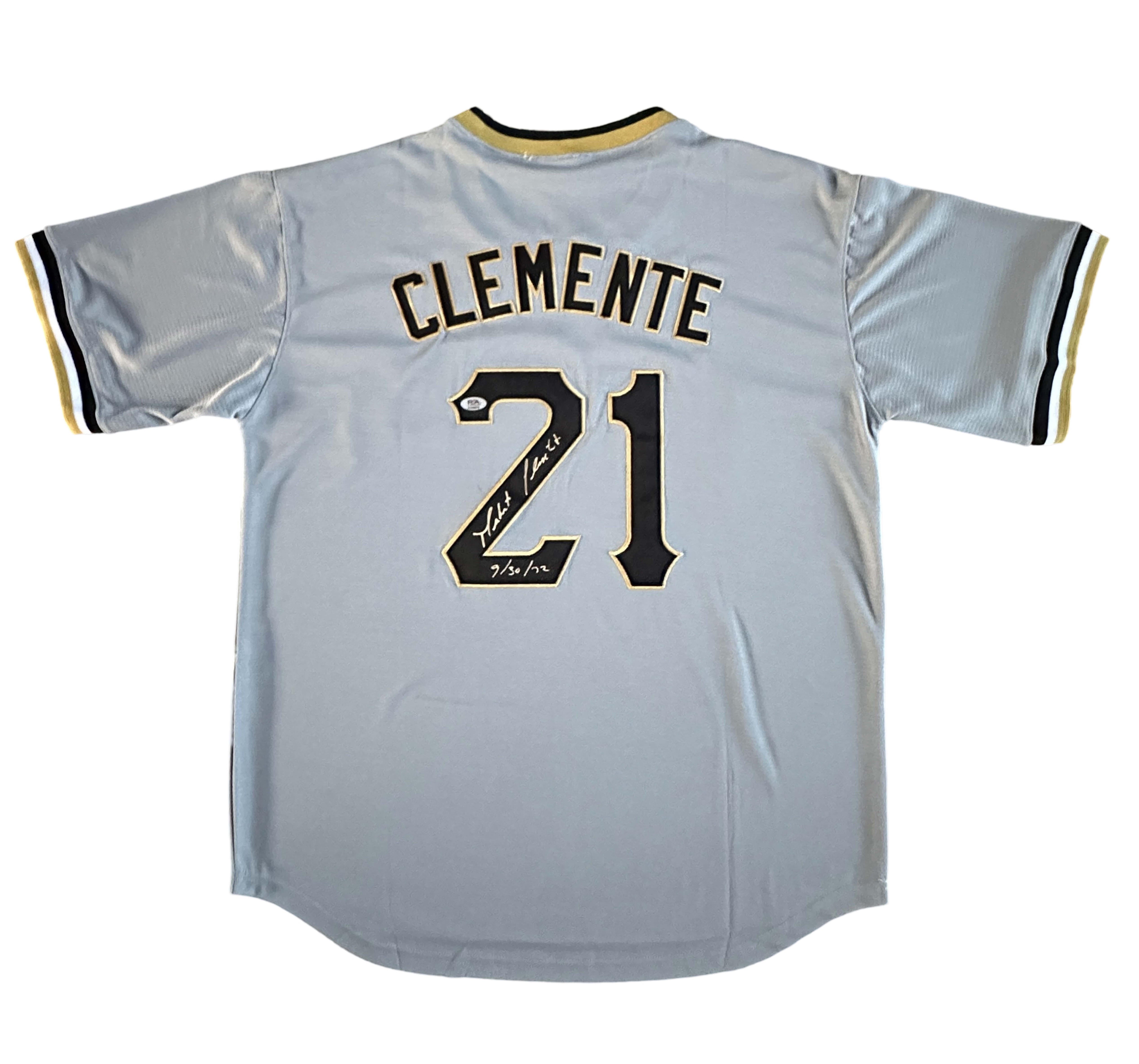 Roberto Clemente Jr. Signed Pittsburgh Pirates Gray Jersey