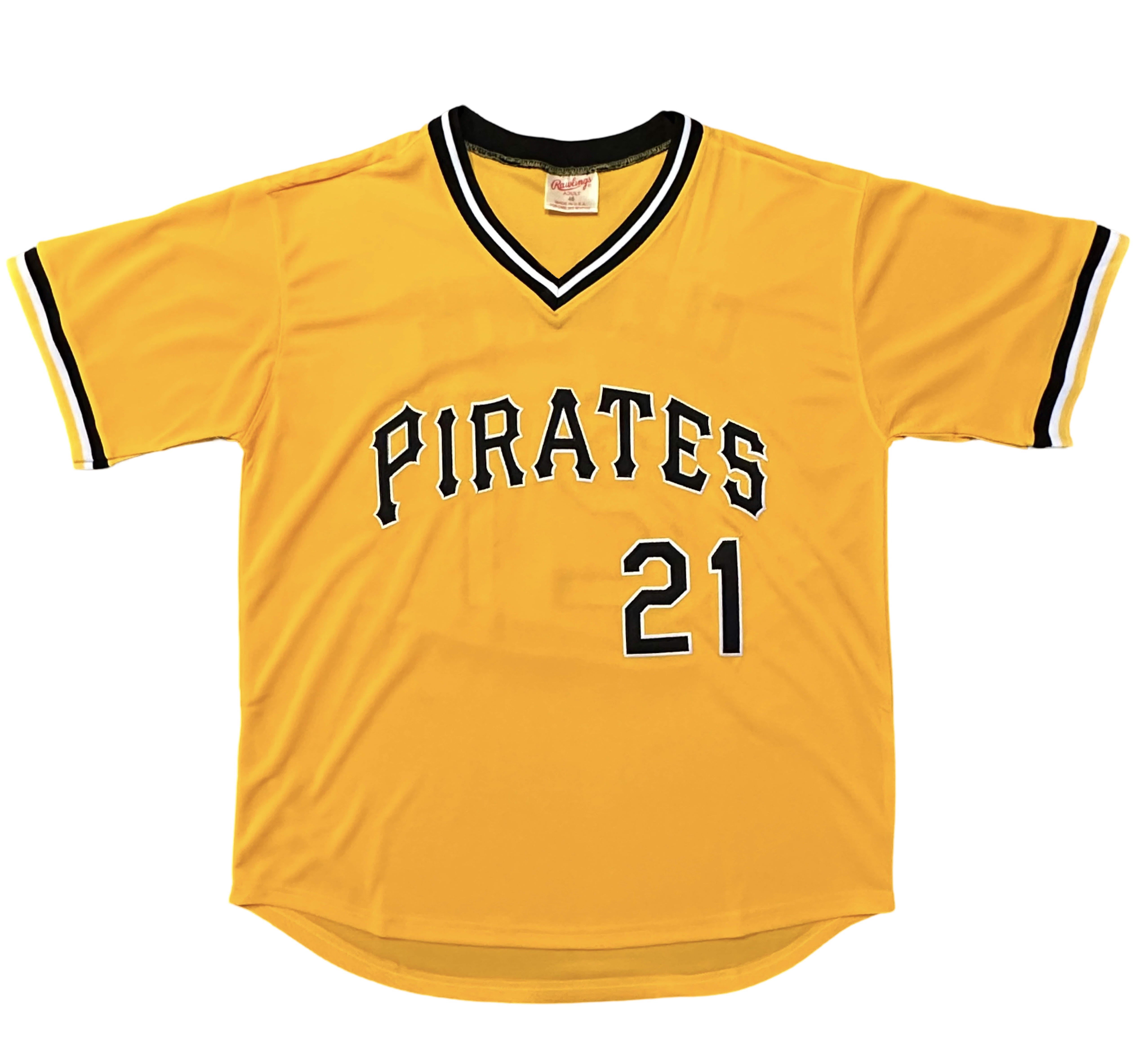 Roberto Clemente Jr. Signed Pittsburgh Pirates Yellow Jersey