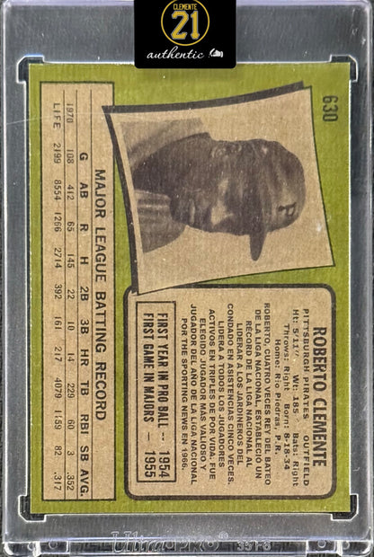 Roberto Clemente Jr. Signed LE/2121 Roberto Clemente 1971 Topps Spanish Back