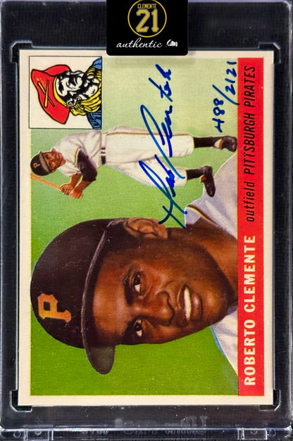 Roberto Clemente Jr. Signed LE/2121 Roberto Clemente 1955 Topps RC Spanish Back