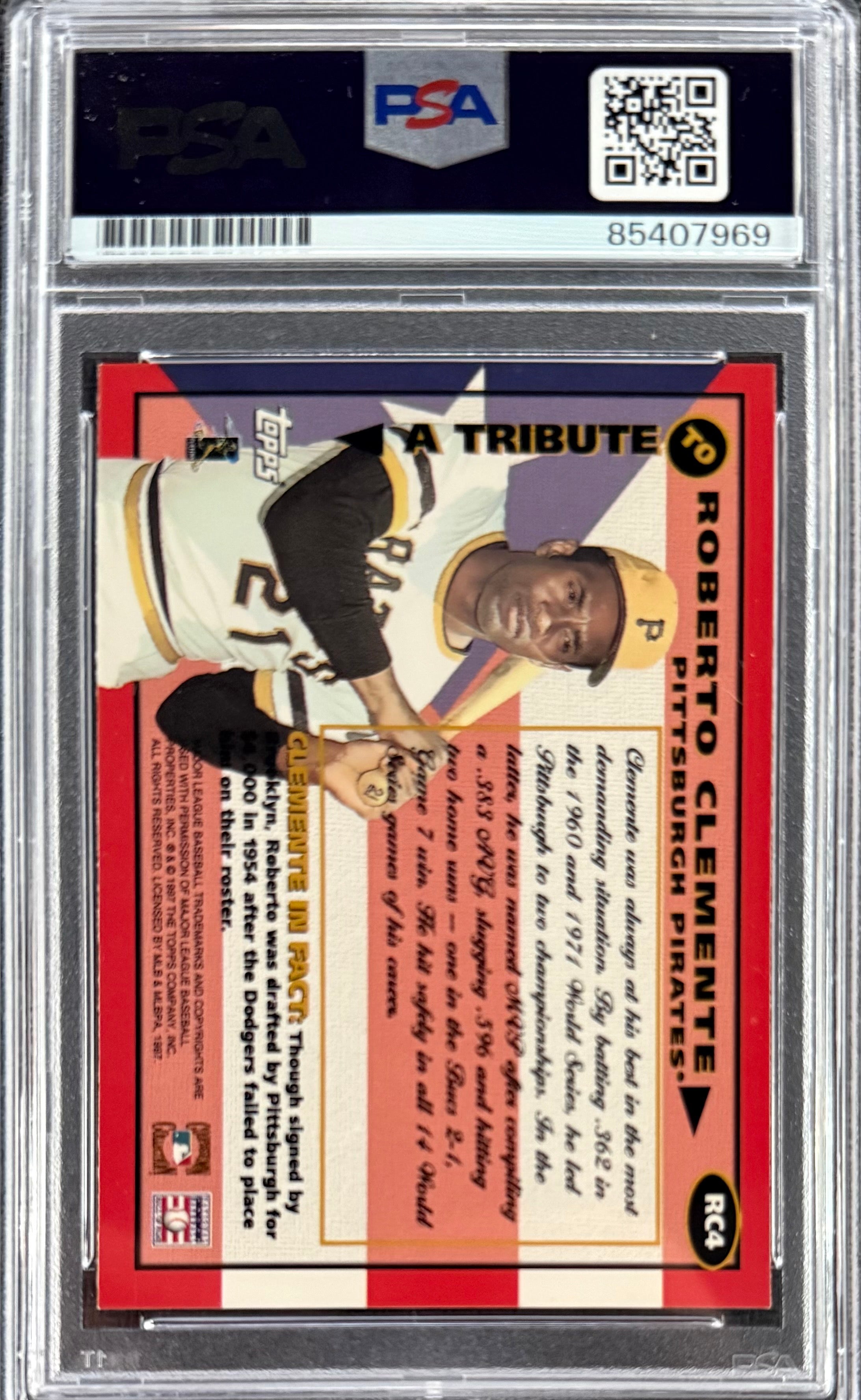 Roberto Clemente Jr. Signed Roberto Clemente 1997 Topps "25th Anniversary" Card