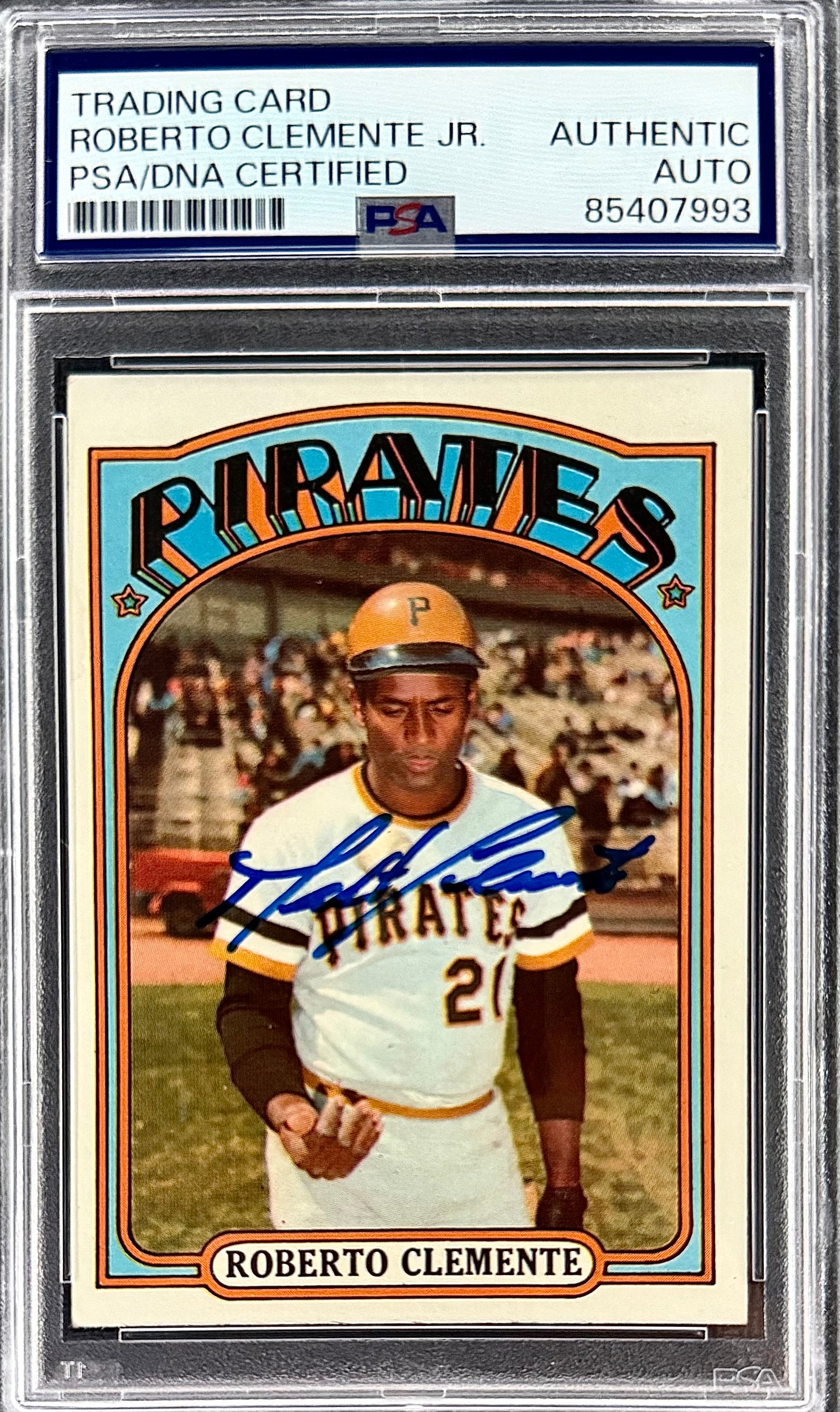 Roberto Clemente Jr. Signed Roberto Clemente 1972 Topps Card
