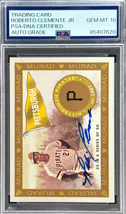 Roberto Clemente Jr. Signed Roberto Clemente 2021 Topps "Murad" Card