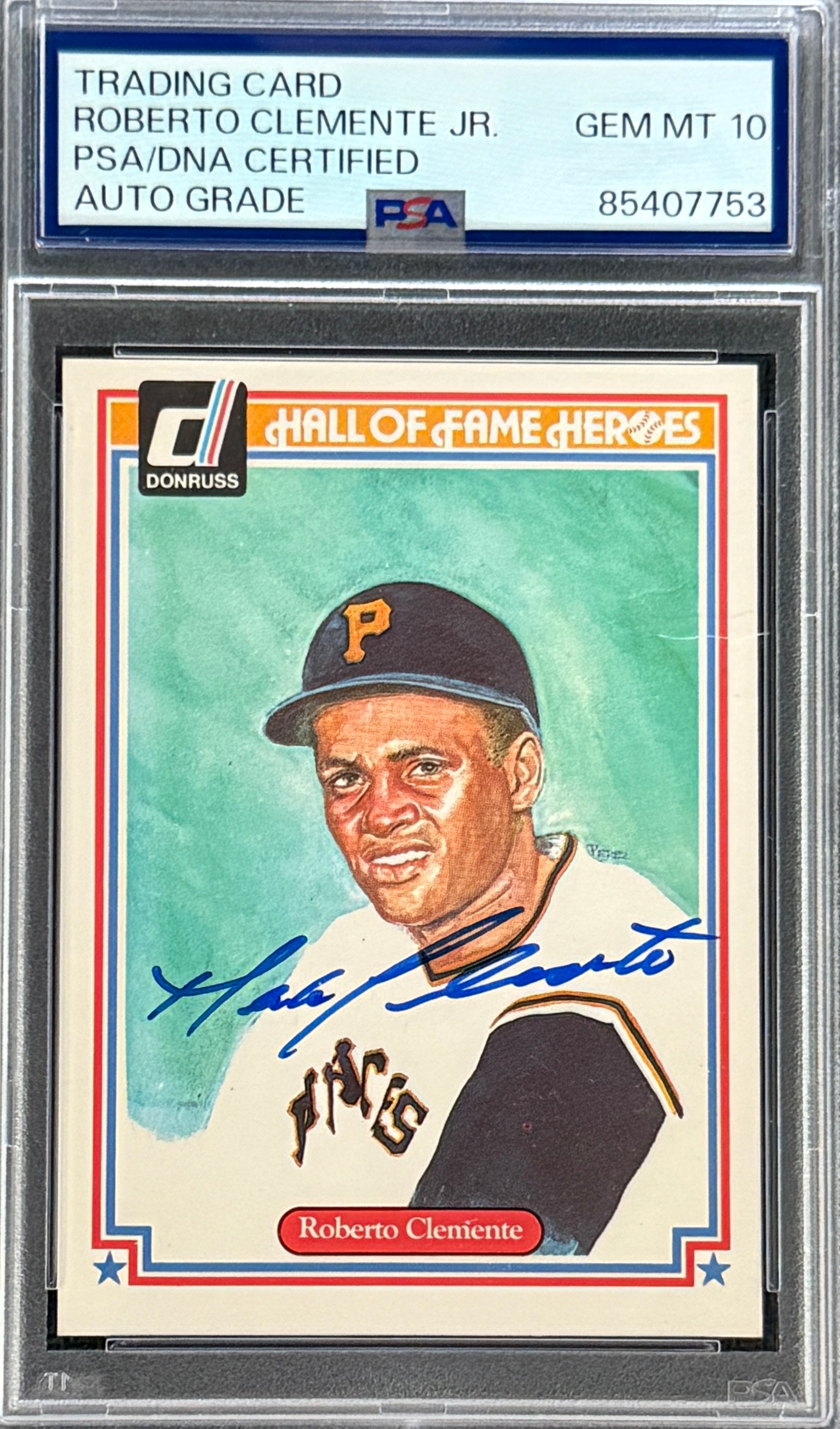 Roberto Clemente Jr. Signed Roberto Clemente 1983 Donruss "Hall of Fame Heroes" Card