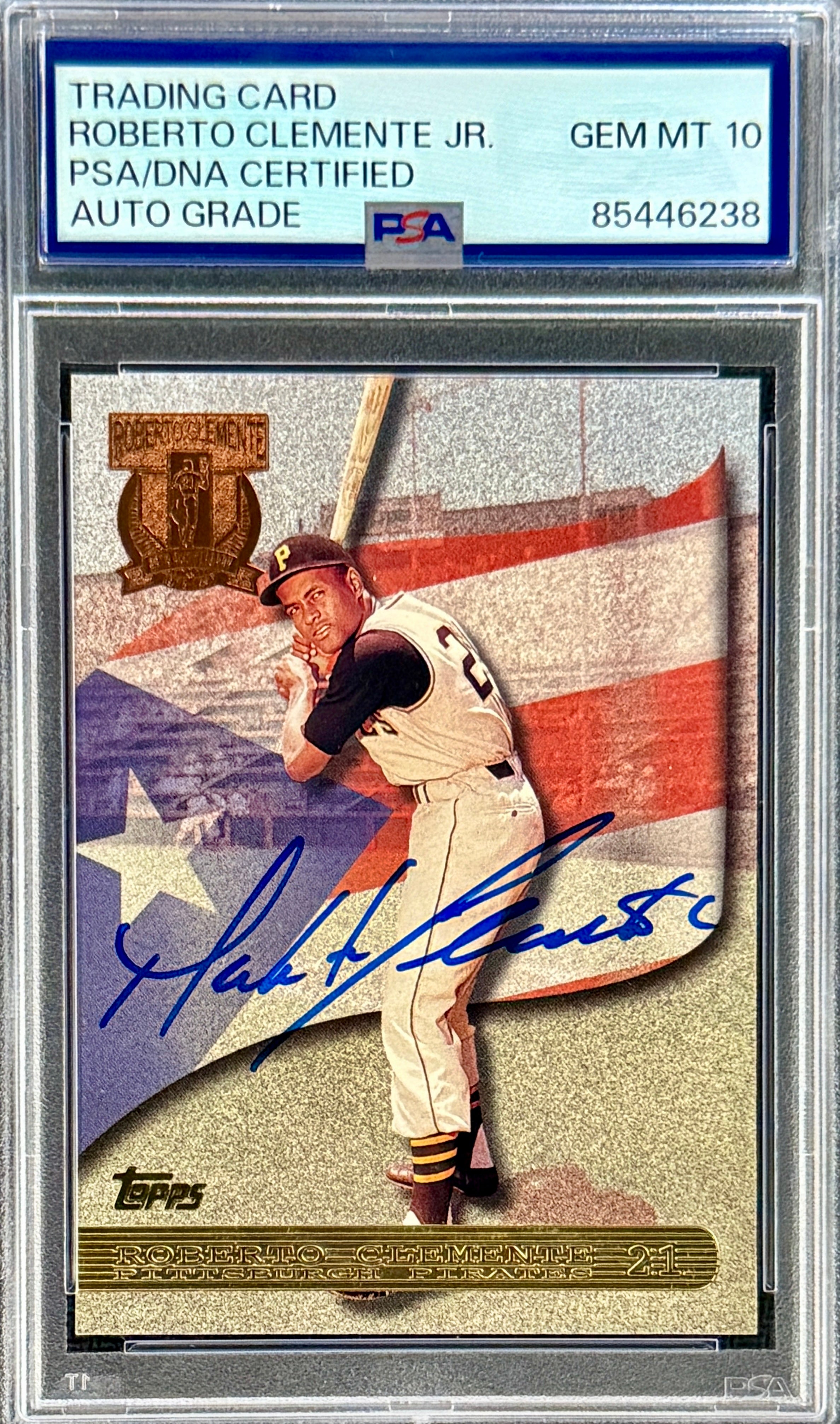 Roberto Clemente Jr. Signed Roberto Clemente 1997 Topps "25th Anniversary" Card
