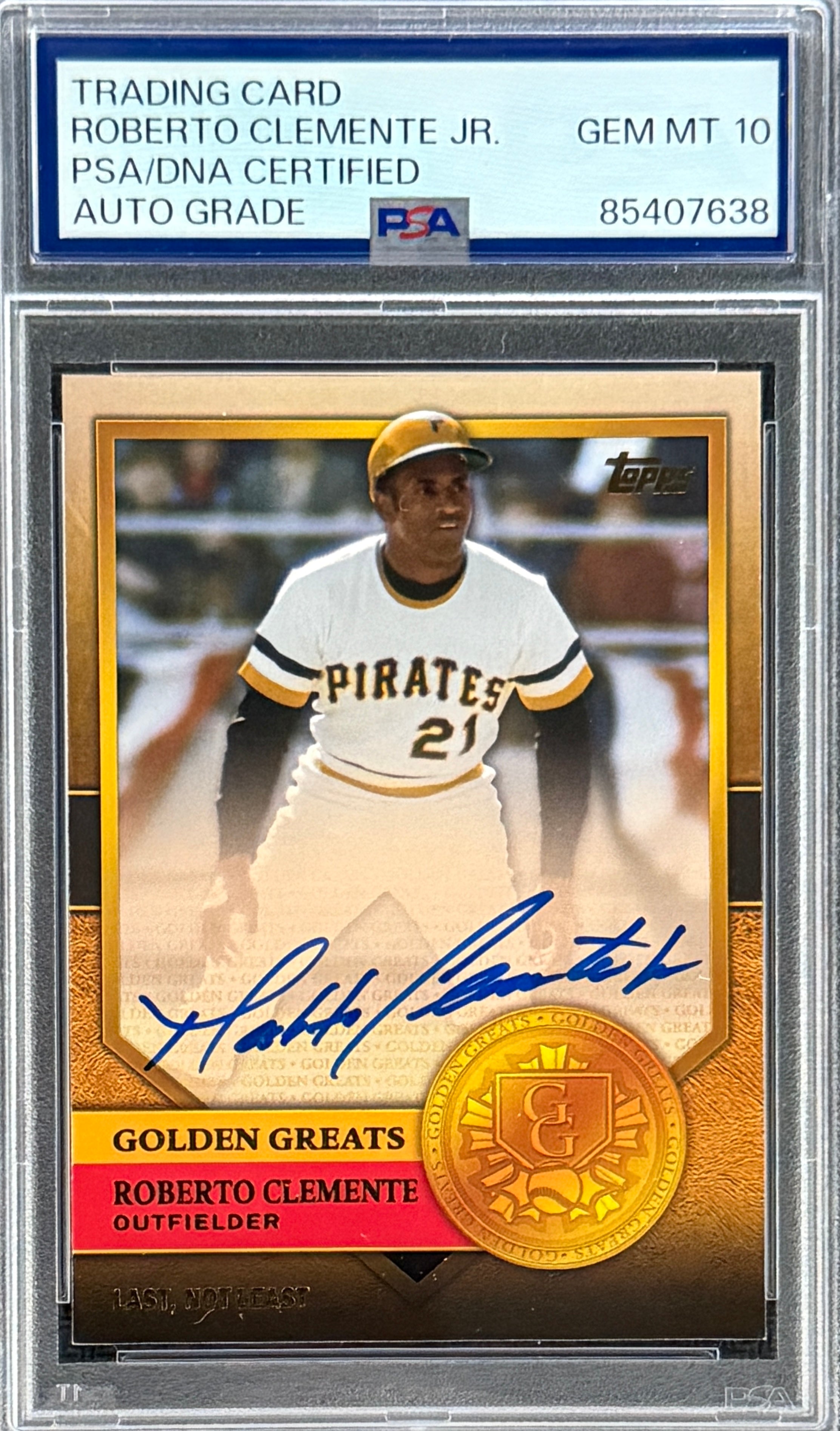 Roberto Clemente Jr. Signed Roberto Clemente 2012 Topps "Golden Greats" Card