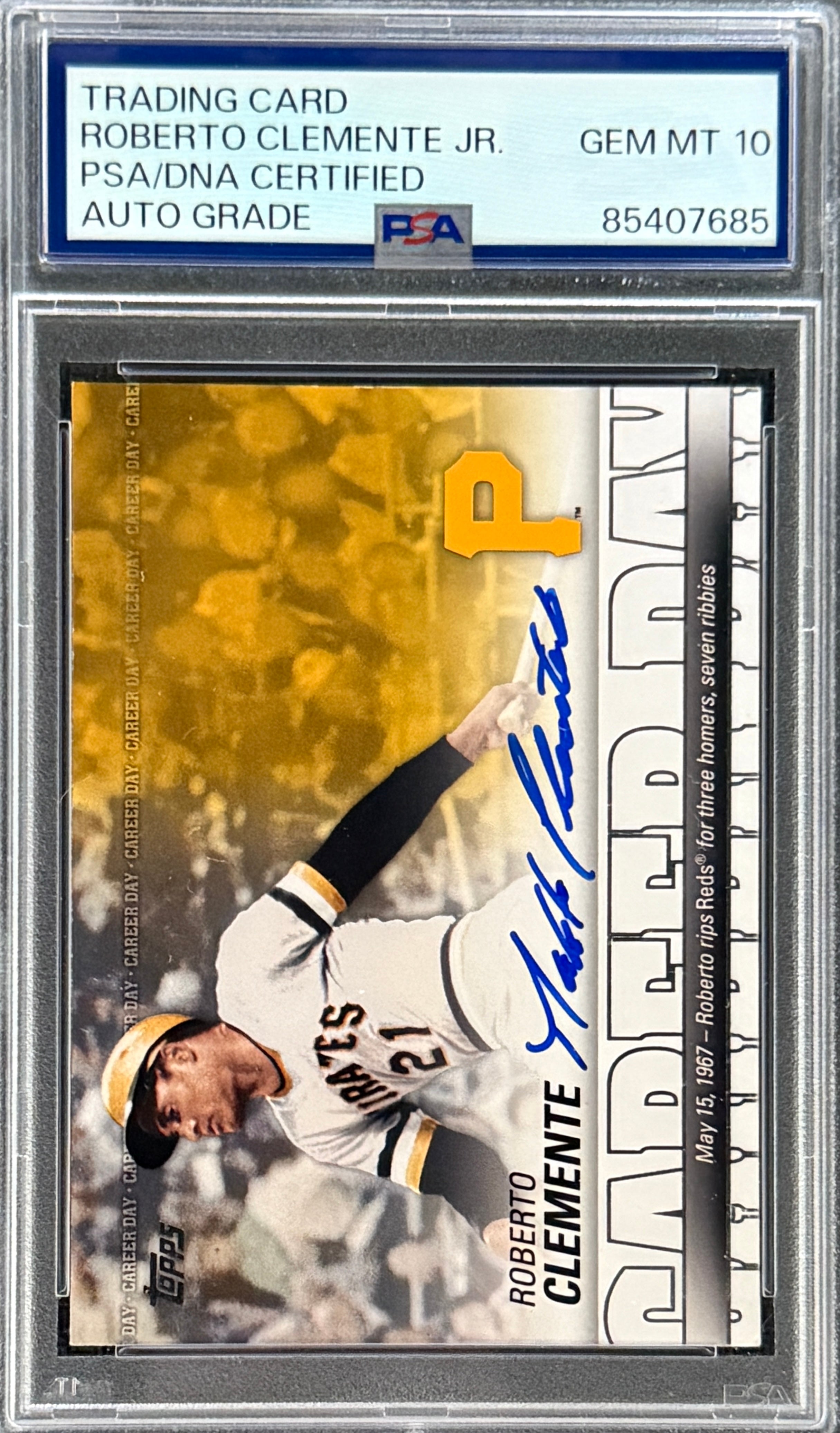Roberto Clemente Jr. Signed Roberto Clemente 2012 Topps "Career Day" Card
