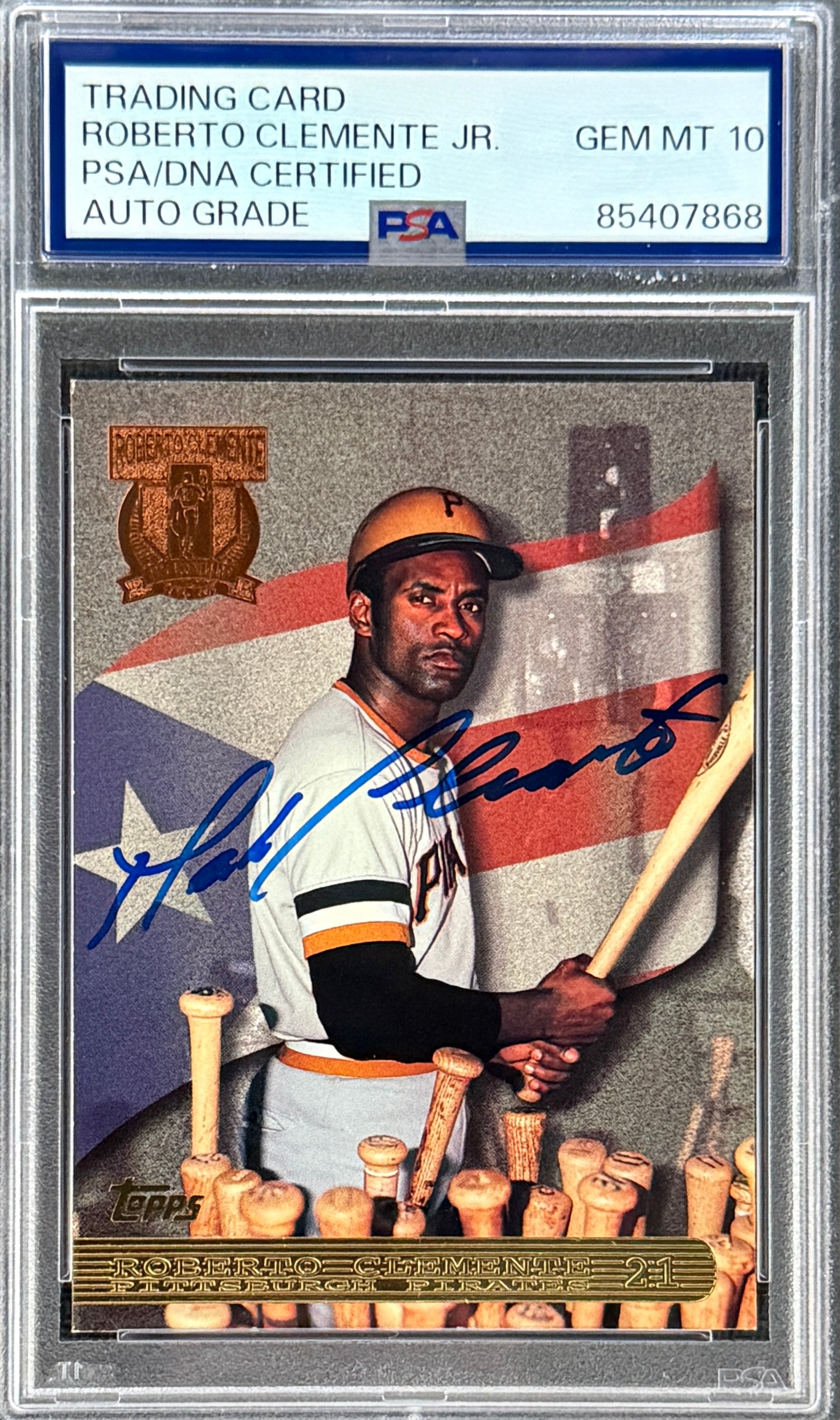 Roberto Clemente Jr. Signed Roberto Clemente 1997 Topps "25th Anniversary" Card