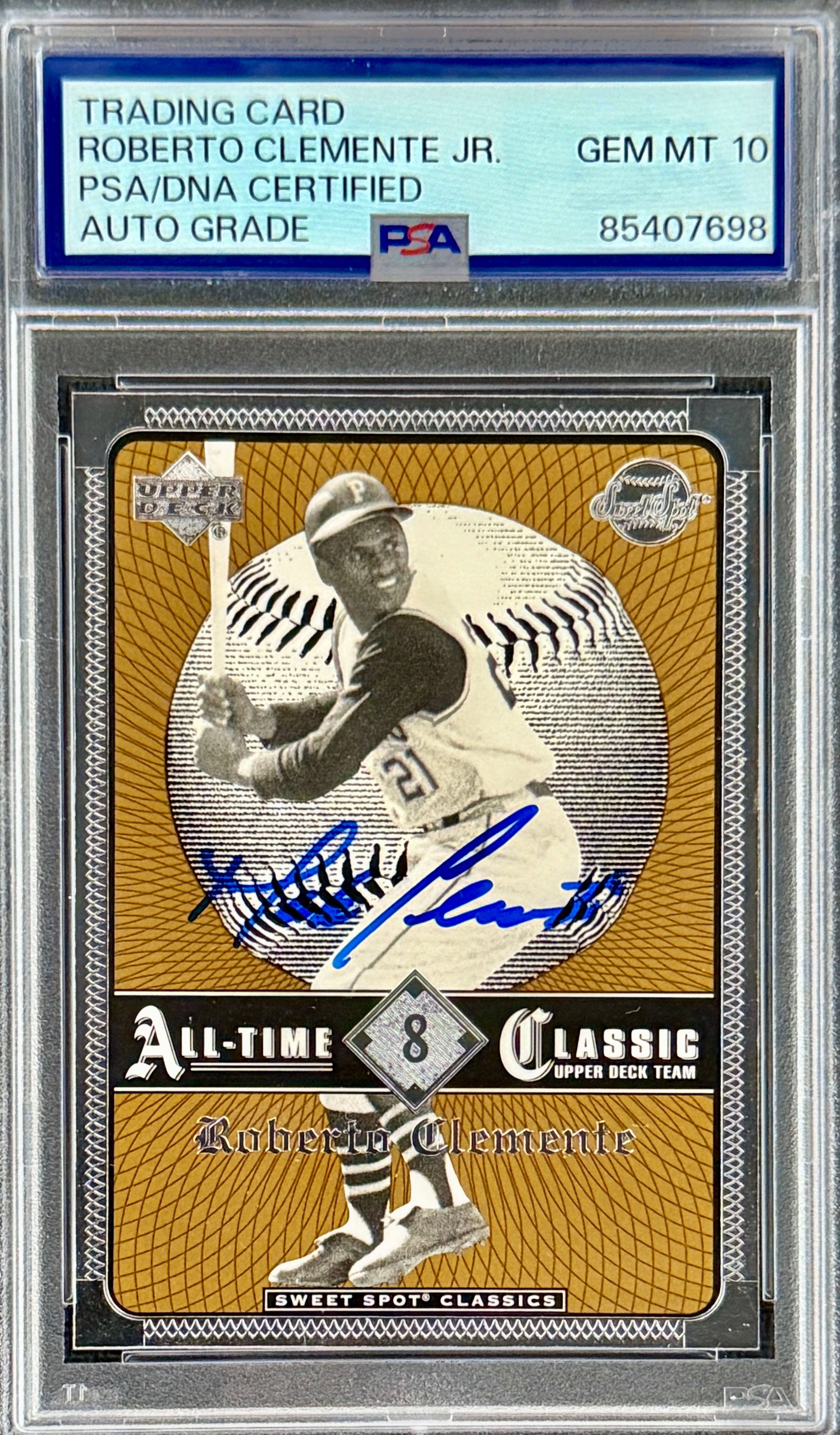 Roberto Clemente Jr. Signed Roberto Clemente 2012 Topps "Sweet Spot" Card
