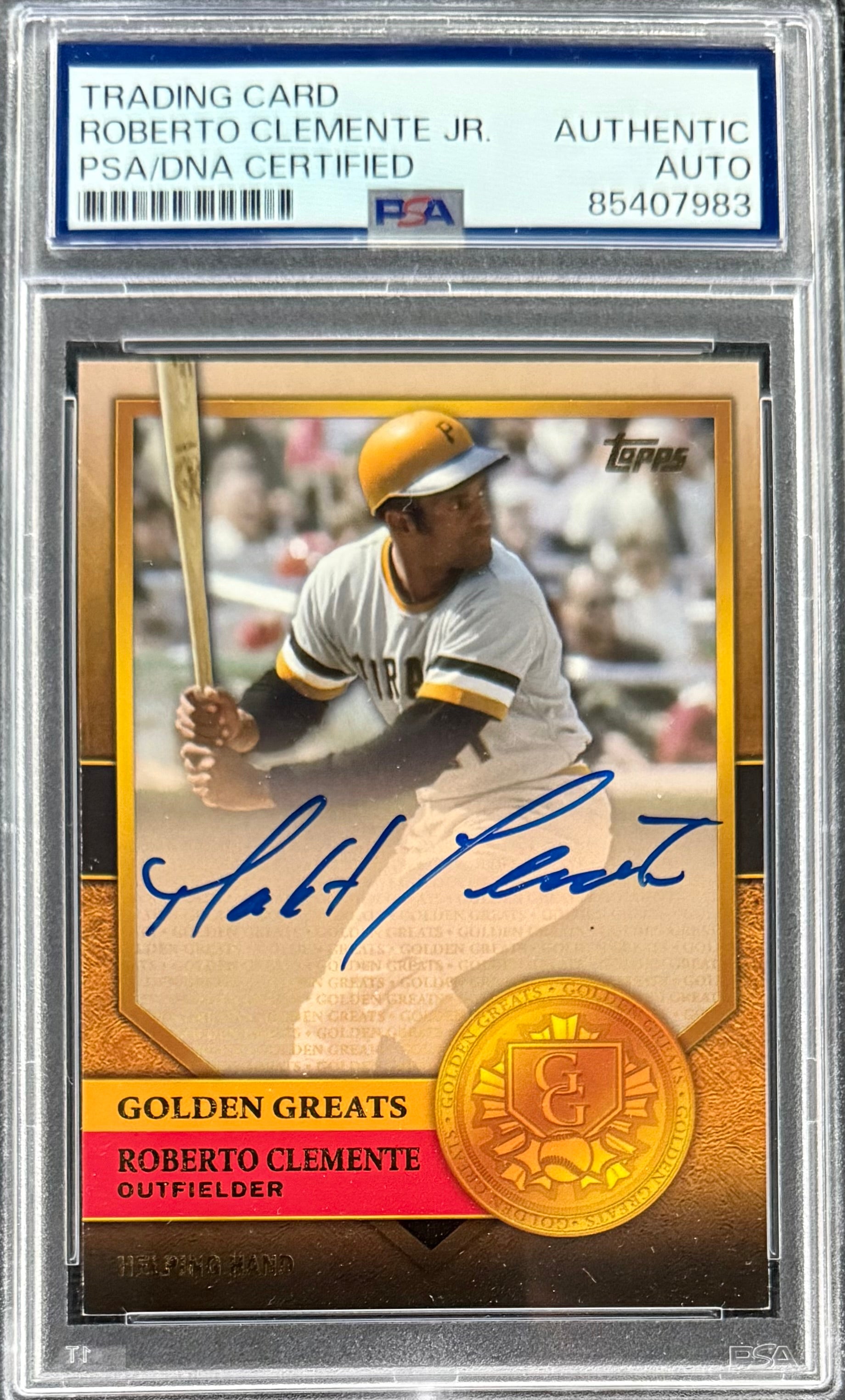 Roberto Clemente Jr. Signed Roberto Clemente 2012 Topps “Golden Greats” Card