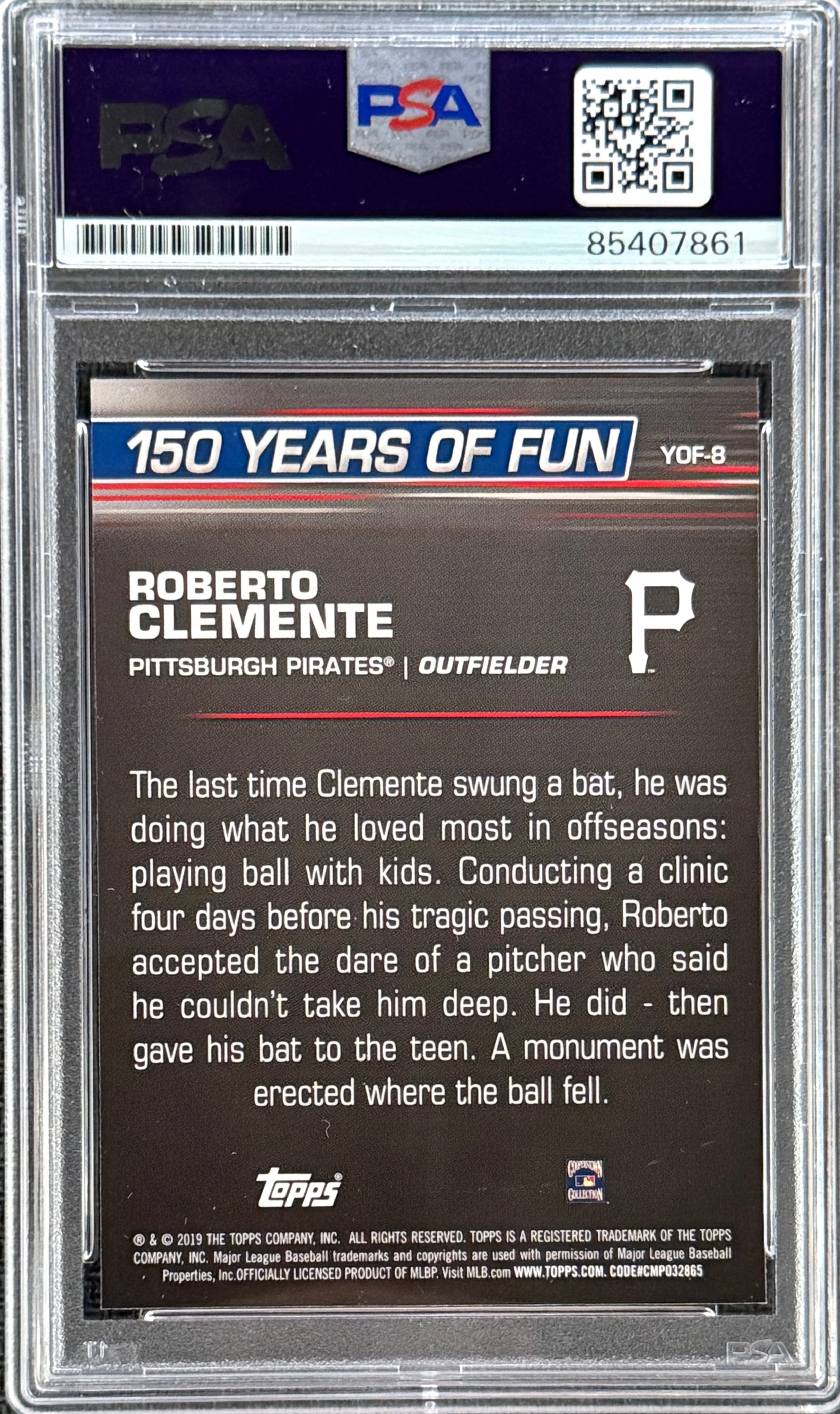 Roberto Clemente Jr. Signed Roberto Clemente 2019 Topps "Opening Day" Card