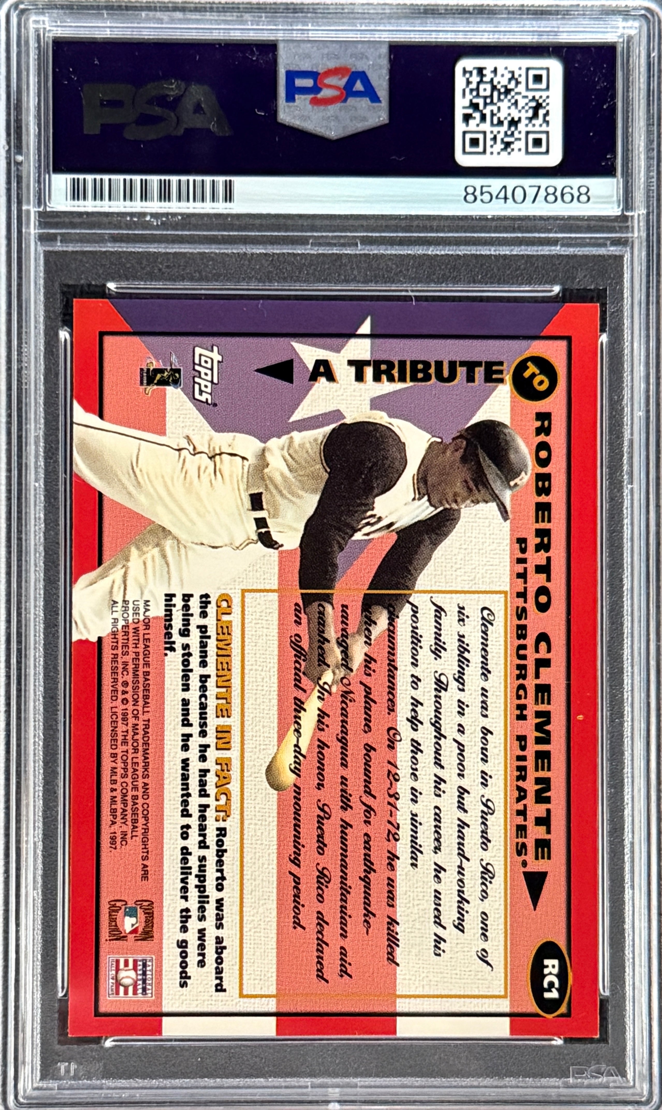 Roberto Clemente Jr. Signed Roberto Clemente 1997 Topps "25th Anniversary" Card