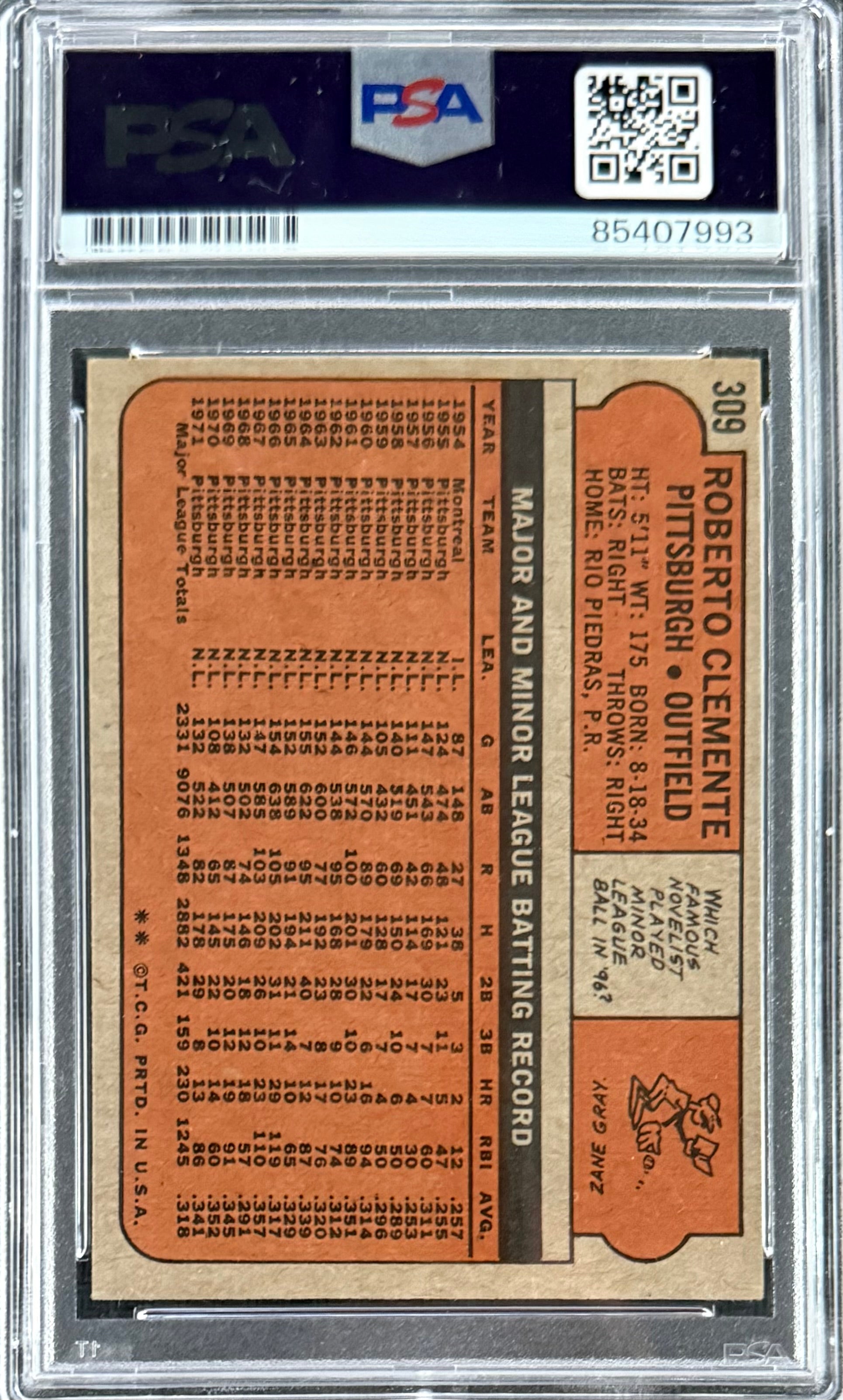 Roberto Clemente Jr. Signed Roberto Clemente 1972 Topps Card