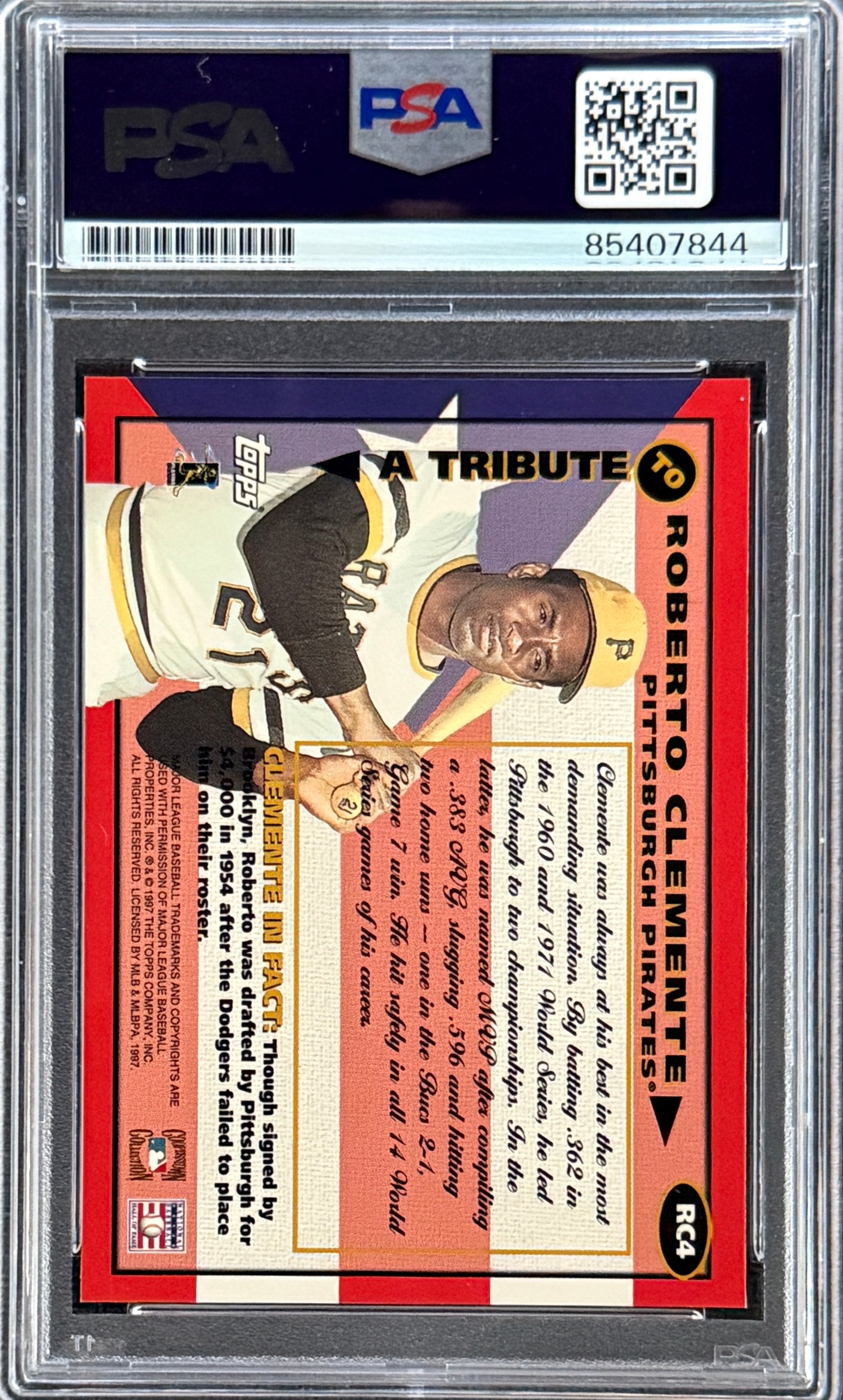 Roberto Clemente Jr. Signed Roberto Clemente 1997 Topps "25th Anniversary" Card