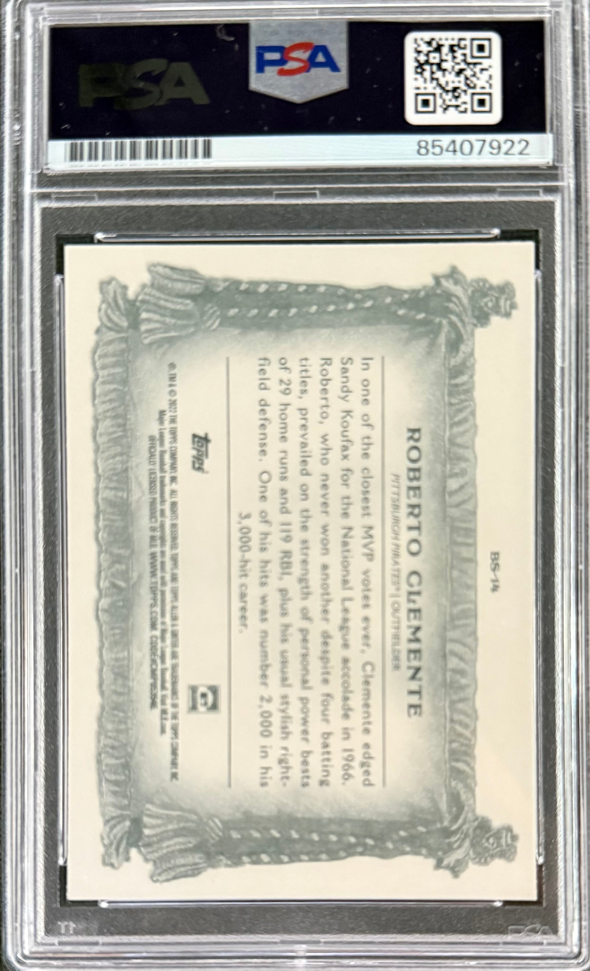 Roberto Clemente Jr. Signed Roberto Clemente 2022 “Allen & Ginter” Card